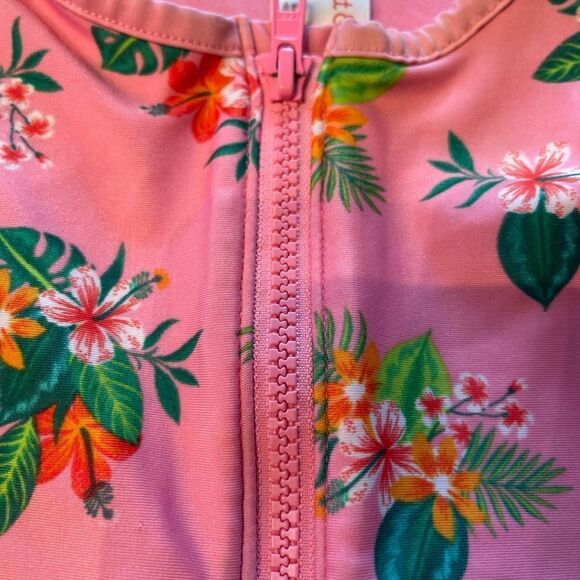 Cat & Jack One Piece Pink Floral Tie side Swim 3T - Picture 7 of 10